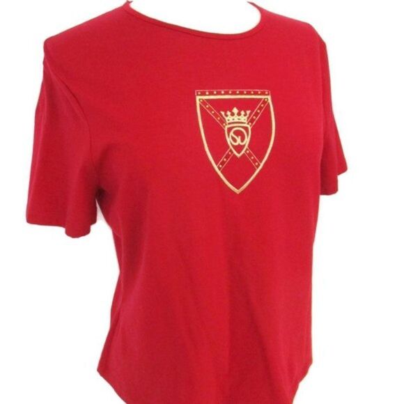 Vintage St John Sport Marie Gray Crest Top Small - Picture 2 of 5